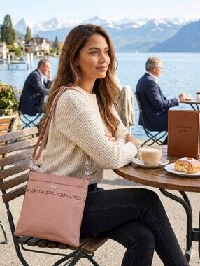 Brentano Women's Crossbody Bag in Blush Pink.  NWT